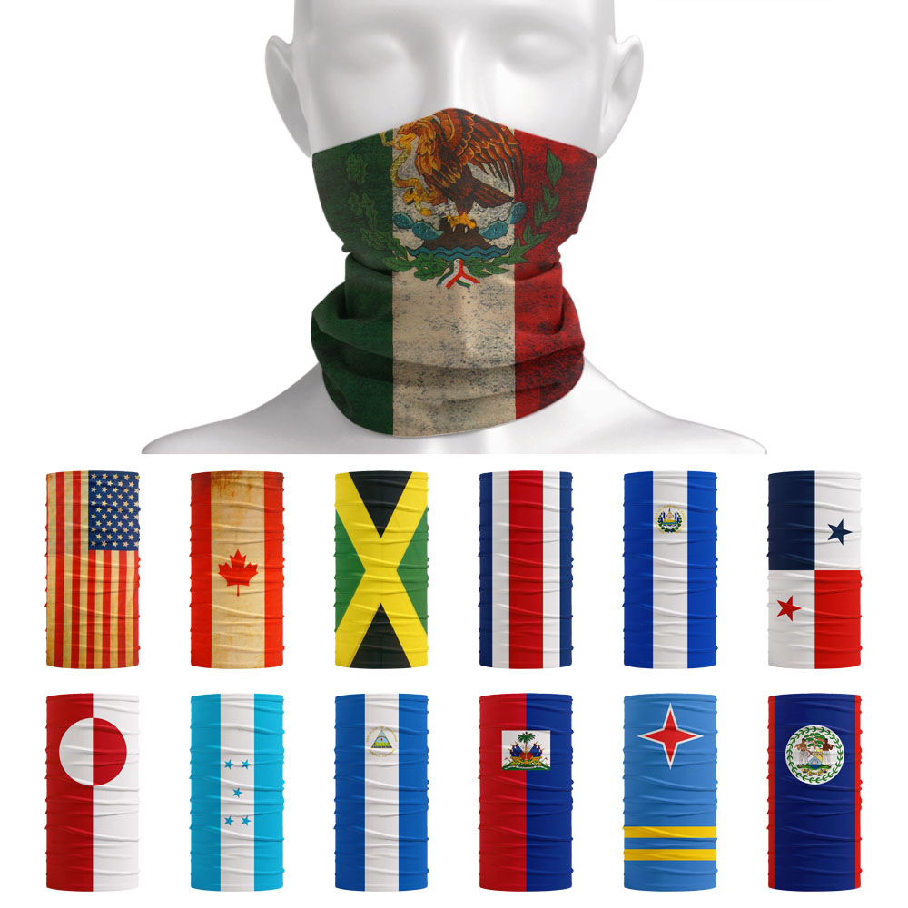 Neck Gaiter Face Cover - Kuzey Amerika Ulusal Bayrakları Bandana Kadın